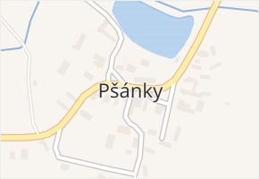 Pšánky v obci Pšánky - mapa části obce