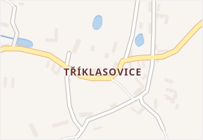 Tříklasovice v obci Psárov - mapa části obce