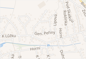 Gen. Peřiny v obci Psáry - mapa ulice