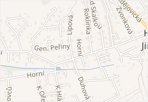 Lipová v obci Psáry - mapa ulice