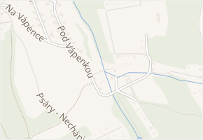 Na Mokřinách v obci Psáry - mapa ulice
