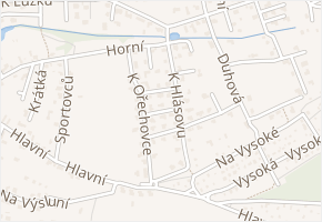 Nad Hřištěm v obci Psáry - mapa ulice