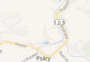 Nad Nádržkou v obci Psáry - mapa ulice