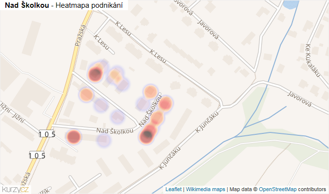 Mapa Nad Školkou - Firmy v ulici.