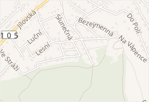 Pod Stráží v obci Psáry - mapa ulice