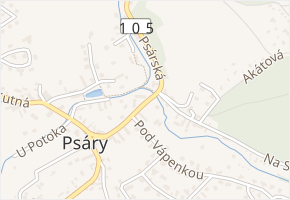 Psárská v obci Psáry - mapa ulice