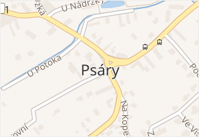 Psáry v obci Psáry - mapa části obce