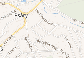 Ve Višničkách v obci Psáry - mapa ulice
