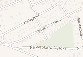 Vysoká v obci Psáry - mapa ulice
