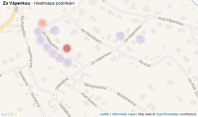 Mapa Za Vápenkou - Firmy v ulici.