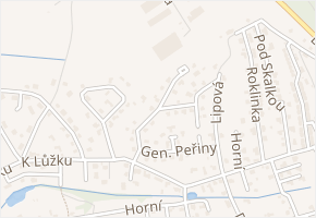 Zátopkova v obci Psáry - mapa ulice
