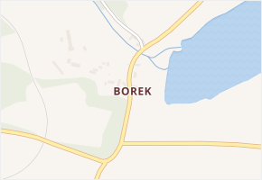 Borek v obci Pšov - mapa části obce