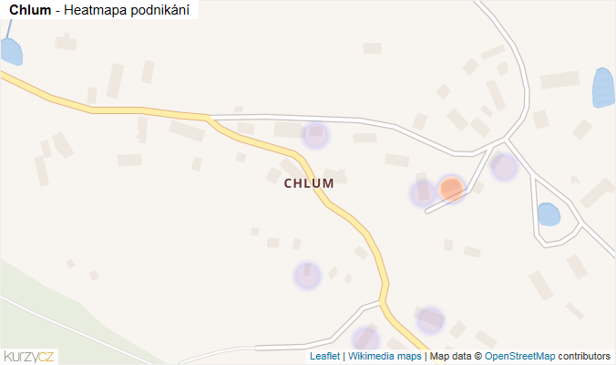 Mapa Chlum - Firmy v části obce.