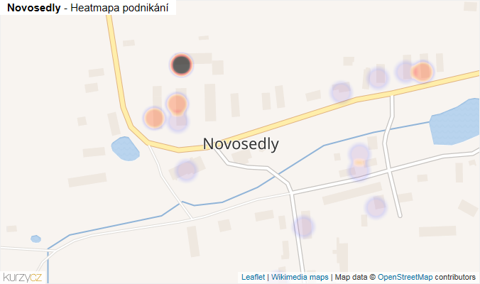 Mapa Novosedly - Firmy v části obce.