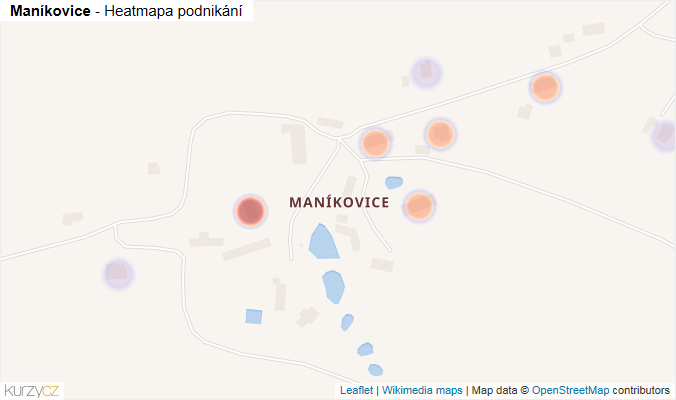 Mapa Maníkovice - Firmy v části obce.
