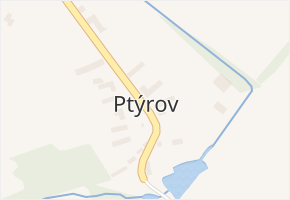 Ptýrov v obci Ptýrov - mapa části obce