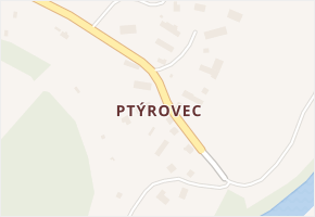 Ptýrovec v obci Ptýrov - mapa části obce