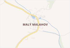 Malý Malahov v obci Puclice - mapa části obce