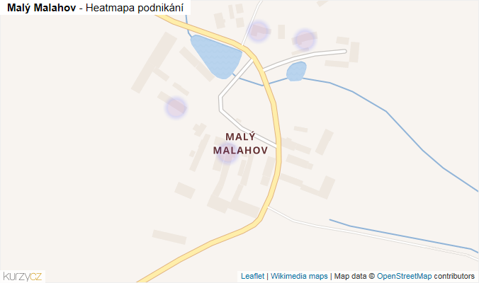 Mapa Malý Malahov - Firmy v části obce.