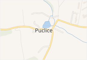 Puclice v obci Puclice - mapa části obce