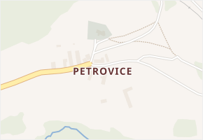 Petrovice v obci Puklice - mapa části obce