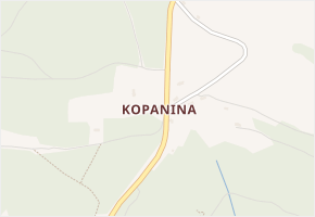 Kopanina v obci Pulečný - mapa části obce