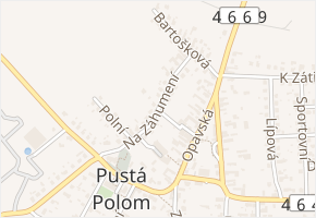 Na Záhumení v obci Pustá Polom - mapa ulice