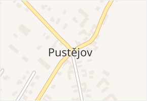 Pustějov v obci Pustějov - mapa části obce