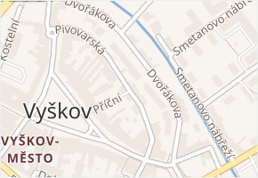 Příční v obci Pustiměř - mapa ulice
