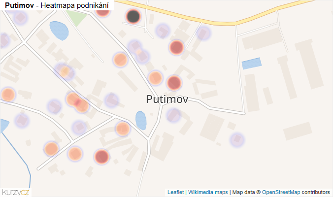 Mapa Putimov - Firmy v části obce.