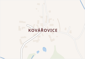 Kovářovice v obci Pyšely - mapa části obce