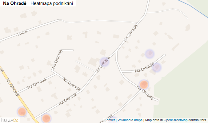 Mapa Na Ohradě - Firmy v ulici.