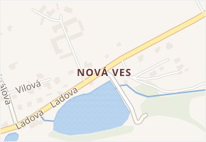 Nová Ves v obci Pyšely - mapa části obce