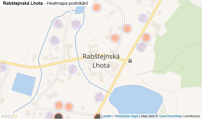 Mapa Rabštejnská Lhota - Firmy v části obce.