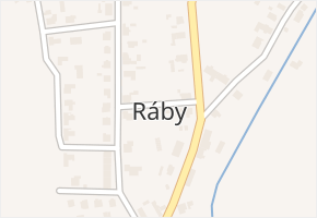Ráby v obci Ráby - mapa části obce