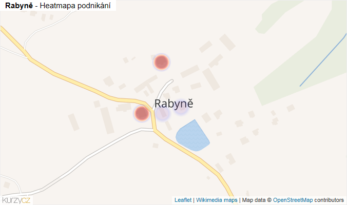 Mapa Rabyně - Firmy v části obce.