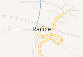 Račice v obci Račice - mapa části obce