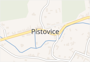 Pístovice v obci Račice-Pístovice - mapa části obce