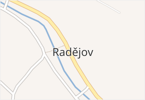 Radějov v obci Radějov - mapa části obce