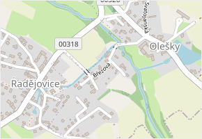 Březová v obci Radějovice - mapa ulice