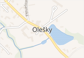 Olešky v obci Radějovice - mapa části obce