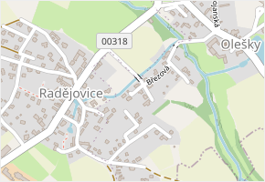 Topolová v obci Radějovice - mapa ulice