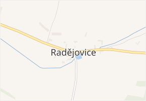 Radějovice v obci Radějovice - mapa části obce
