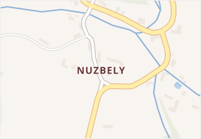 Nuzbely v obci Radenín - mapa části obce