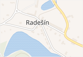 Radešín v obci Radešín - mapa části obce