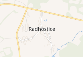 Radhostice v obci Radhostice - mapa části obce