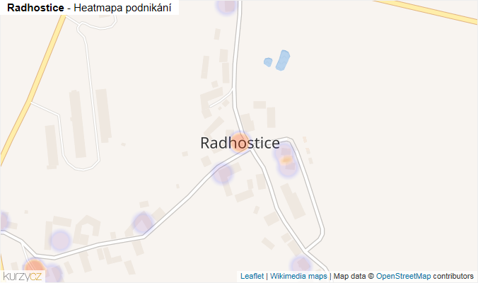 Mapa Radhostice - Firmy v části obce.