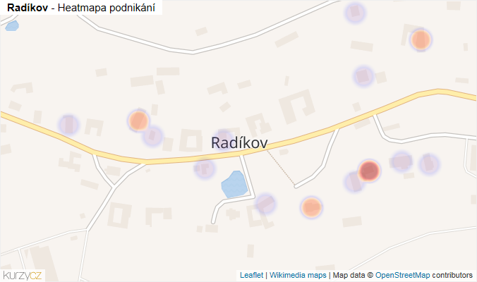 Mapa Radíkov - Firmy v části obce.