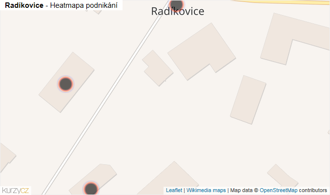 Mapa Radíkovice - Firmy v obci.