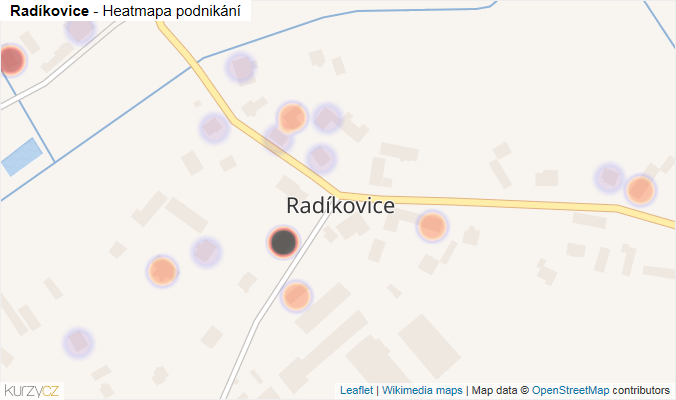 Mapa Radíkovice - Firmy v části obce.
